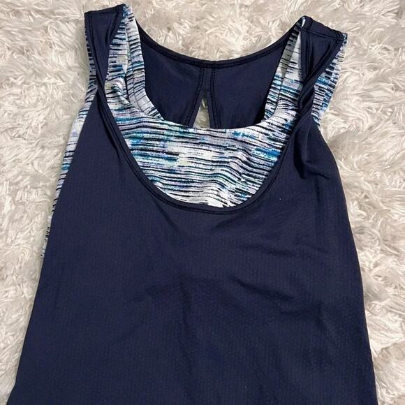 Lululemon Ready & Go Tank Inkwell Blue / Blurry Belle Multi Size 4 - Picture 7 of 12